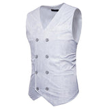 Tuxedo Vests Men Suit Vest Formal Wear Printing Coat Vest Gentleman Men's Vest Casual