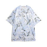 Harajuku Clothing for men T-shirt Men Classic Shirts Summer Vintage Oil Painting Print Short Sleeve T-shirt for men Casual Top