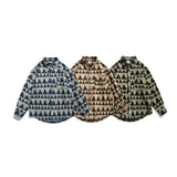 Men Shacket Long Sleeve Autumn Shirt Autumn Shirt Lapel Cardigan Shirt