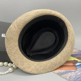 Fedora Hat Summer Short Brim Jute Fedora Hat Top Hat
