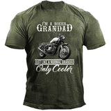 Man T Shirt Black round Neck Loose Printed Irregular Double-Sided Pullover