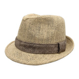 Fedora Hat Summer Short Brim Jute Fedora Hat Top Hat