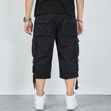 Men's Capris Pants below the Knee Shorts Summer plus Size Workwear Men's Loose Casual Shorts