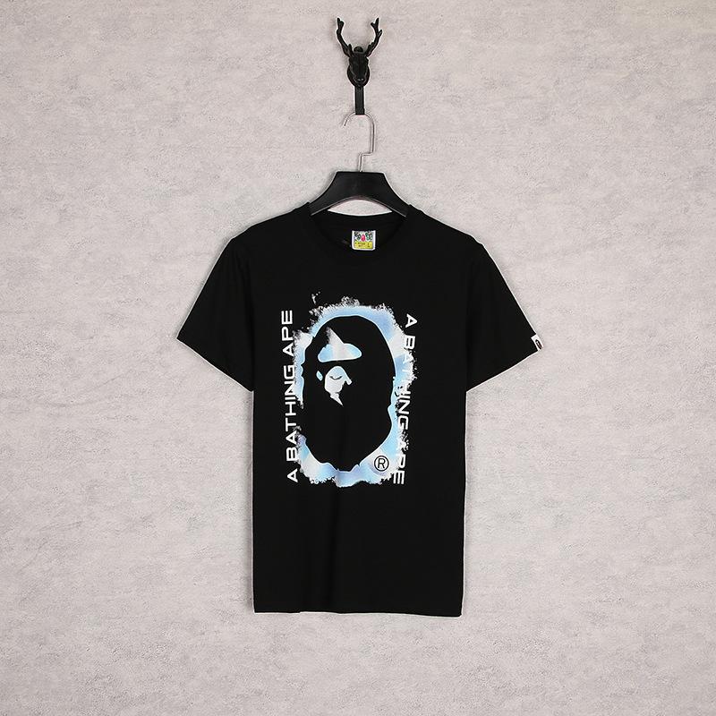 A Ape Print T Shirt Summer Lettered Casual