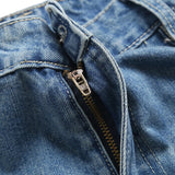 100 Cotton Jeans Women Autumn High Waist Loose Wide Legs Jeans Women Washed Straight Mopping Pants