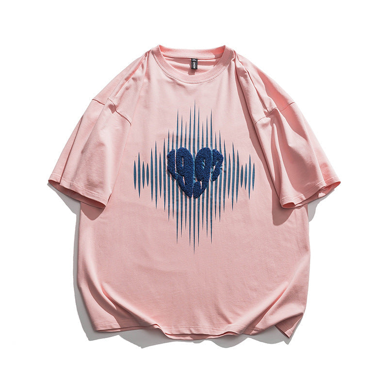 2022 Summer man t shirt Loose Love Short Sleeve