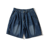 Men Shorts Men's Clothes Summer Wear Retro Men's Shorts Casual Loose Washed-out Denim Shorts Trendy Men