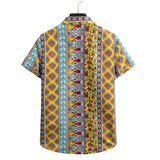 Men Shirt Fashion Slim Fit Shirts Short Sleeve Shirt Large Size Casual Beach Style Shirts Spring/Summer Men's Short Sleeve Flower Shirt
