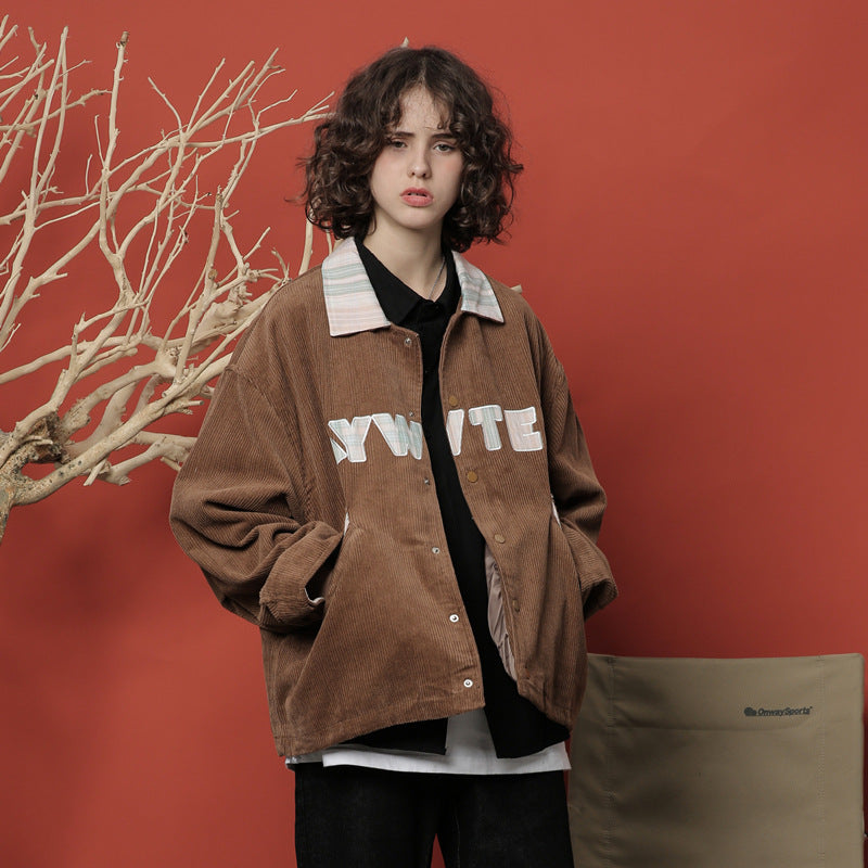 Men's Spring Lapel Workwear Jacket Trendy Neutral Fashion Brand Teen Coat Student Male Men Shacket Men Jacket