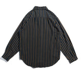 Men Shacket Long Sleeve Autumn Shirt Autumn Shirt Striped Loose Casual Youth Shirt Men