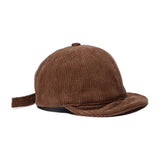 Joe Goldberg Hats Japanese Corduroy Vintage Solid Color Couple Baseball Hat Soft Peaked Cap