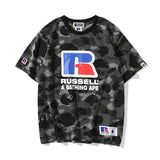 A Ape Print T Shirt Summer Camouflage Short Sleeve T-shirt