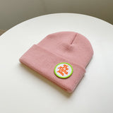 Mens Beanies Knitted Hat Female Autumn and Winter Leisure Letter Labeling Woolen Cap Male