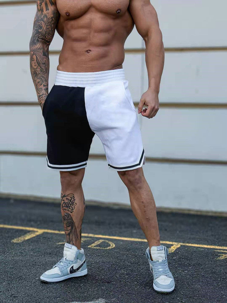 5 Inch Inseam Shorts Men's Sports Fitness Color Matching Shorts Breathable Casual Basketball Shorts Sports Shorts Men