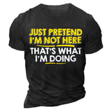 Man T Shirt Casual round Neck Heat Transfer Patch Printed Loose Pullover