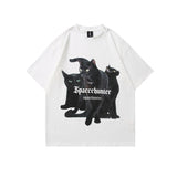 2022 Summer man t shirt Cat Printing Short Sleeve