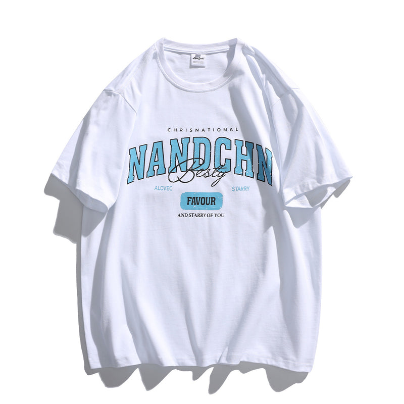 2022 Summer Man T Shirt Letter Printed round Neck