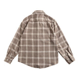 Men Shacket Long Sleeve Autumn Shirt Autumn Plaid Youth Long Sleeve Shirt