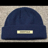 Women Beanies Autumn and Winter Skullcap Double Line Knitted Hat Woolen Cap