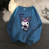 Kuromi Sweatshirt Crew Neck Sweater Candy Color Dark Clow M Sweatshirt