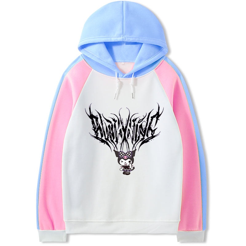 Kuromi Hoodie Winter Long Sleeve Clow M Printed Casual plus Size Loose Top