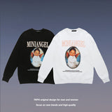 Men Fall Outfits Vintage Oversize Sweater Pullover Couple's Tops