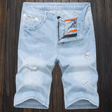 Mens Jean Shorts Summer Denim Shorts Men's Fifth Pants Trendy Loose Straight Short Pants