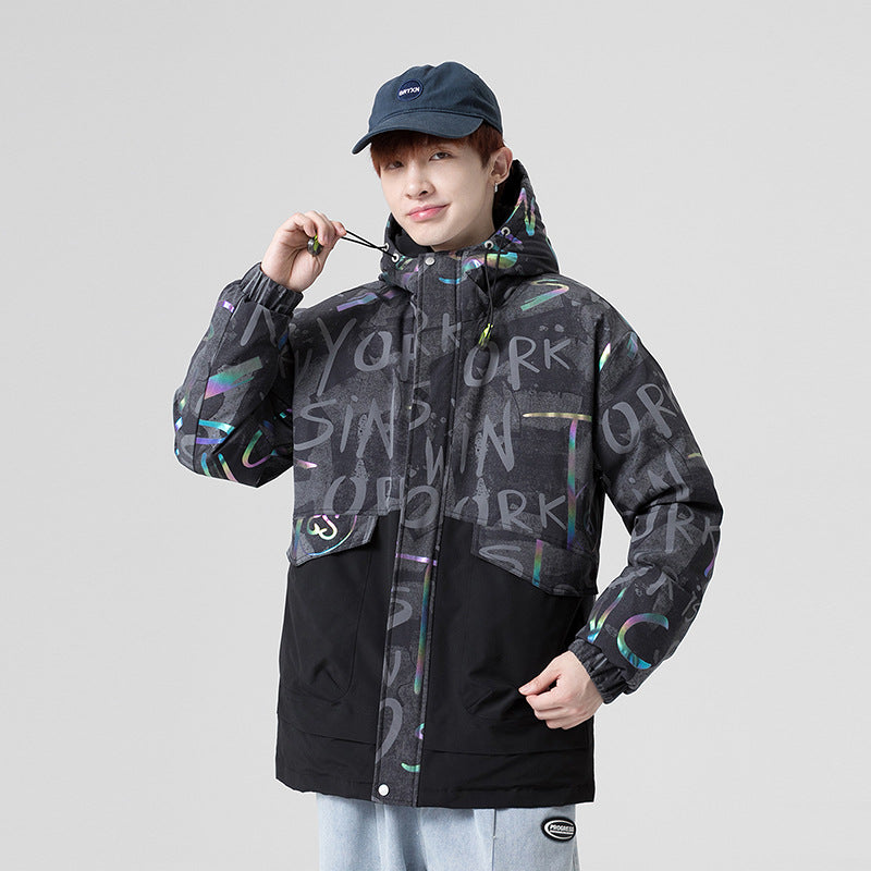 Winter plus Size Loose Men's Clothing Vintage Lightweight down Jacket Men down Coat