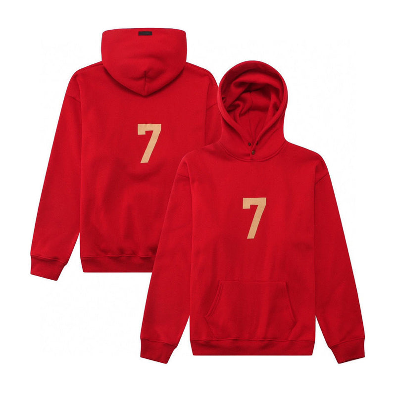 Fog Fear of God Hoodie Printed Red Hoodie Jacket Fog Men's Women's Pullover