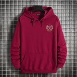 Maroon Graphic Hoodie Hot Drilling Printing