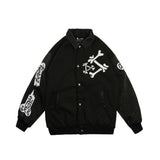 Men Fall Outfits Baseball Uniform Autumn Sports Casual Jacket Loose Couple Jacket