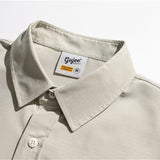 Men Shacket Long Sleeve Autumn Shirt Autumn Three-Dimensional Pocket Stitching Long Sleeve Simple Lapel Shirt for Men