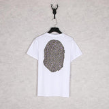 A Ape Print T Shirt Summer Camouflage Leopard Print Casual Plus Size Short Sleeve T-shirt