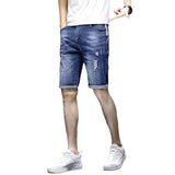 Men Jean Shorts Denim Shorts Men's Summer Ripped Fashion Brand Fashionable Fifth Pants Men's Casual Pants