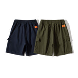 Men Shorts Men's Clothes Summer Wear Retro Men's Shorts Casual Loose Two-Bag Workwear Straight Shorts