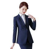 Women Pants Suit Uniform Designs Formal Style Office Lady Bussiness Attire Fall Winter Fashion Professional Work Clothes Suit