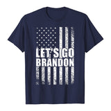 Captain America T Shirt Let's Go Brandon T-shirt Men's Short Sleeve