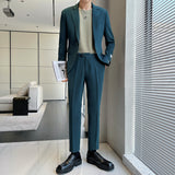 Men Suit Two-Piece Set with One Button