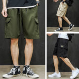 Mens Cargo Shorts Men's Summer Overalls Pants Men's Casual Shorts Cotton Loose Large Size Men's Shorts