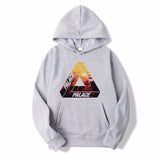 Palace Hoodie Triangle Printed Hoodie Women Plus Size Loose-Fitting Fleece Pullover