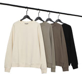 Fog Essentials Long Sleeve round Neck Sweatshirt Double Line Back Letter Crew Neck Pullover and Fleece Sweater