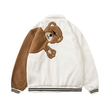 Teddy Bear Varsity Jacket Bear Embroidery