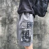 Harajuku Clothes Men's Casual Shorts Summer Retro Overalls Men's and Women's Casual Pants