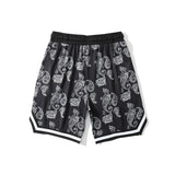 Basketball Shorts Fashion Brand Paisley Stitching Casual Sports Shorts Trendy Harem Basketball Shorts Beach Pants Men and Women
