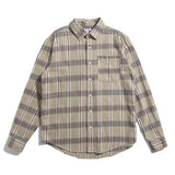 Men Shacket Long Sleeve Autumn Shirt Autumn Striped Grid Lapel Cardigan Youth Shirt