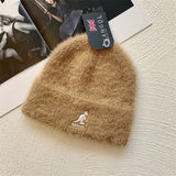 LL Cool J Hat Autumn and Winter Kangaroo Embroidery Plush Bonnet Beanie Hat