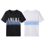 Amiri T Shirt Color Ink Splash Paint Lettered Casual Round Neck