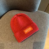 Mens Beanies Autumn and Winter Woolen Hat Female Sweet Cute Retro Skullcap