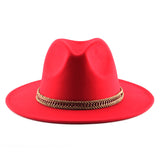 Fedora Hat British Gentleman Fedora Hat Men's and Women's Woolen Felt Top Hat