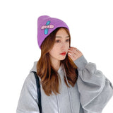 Women Beanies Autumn and Winter Personality Patch Knitted Woolen Cap